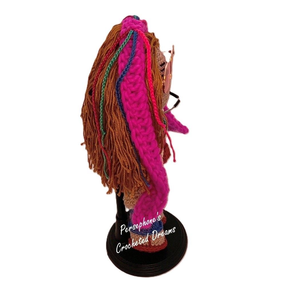 Persephone's Crocheted Dreams Janis Joplin - Janis Joplin Decoratieve pop - Roze